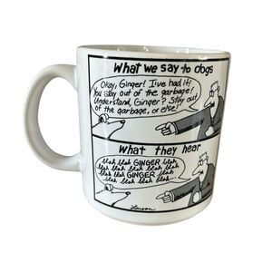 Vintage 1983 The Far Side by Gary Larson Comic Strip Funny Dog Coffee Tea Mug